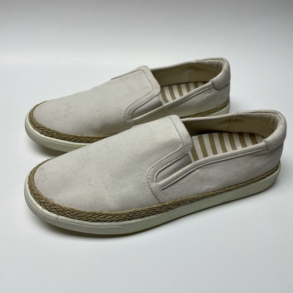 Vionic Rae women’s 7.5 canvas flats loafers in ivory with rope detail - Picture 2 of 6